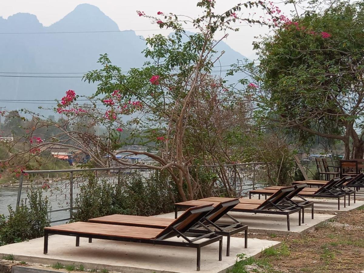 Riverside Garden Hostel Vang Vieng Esterno foto